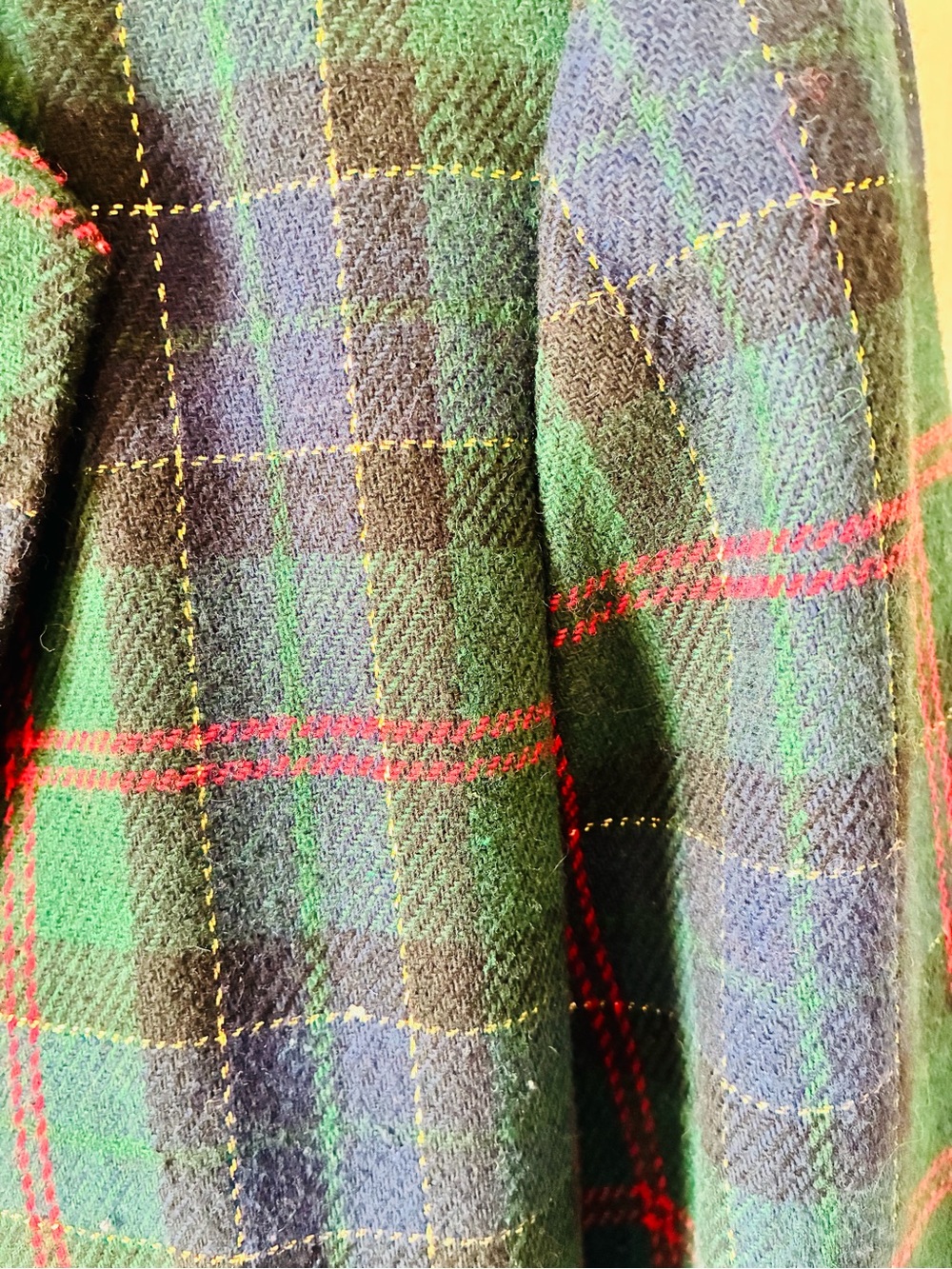 Vintage Sag Harbor Wool Blend Tartan Plaid Blazer Jacket Sz 14 - Picture 5 of 9